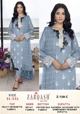 Zarqash New Design no Z 158  Heavy georgette Readymade Pakistani Suits Catalogue wholesaler  readymade suit catalogs