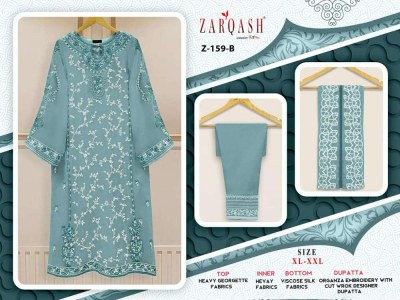 Zarqash New Design no Z 159 Heavy georgette Readymade Pakistani Suits Catalogue wholesaler  readymade suit catalogs