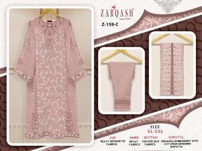 Zarqash New Design no Z 159 Heavy georgette Readymade Pakistani Suits Catalogue wholesaler  readymade suit catalogs