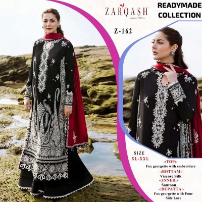 Zarqash New Design no Z 162 Heavy georgette Readymade Pakistani Suits Catalogue wholesaler  Amavi