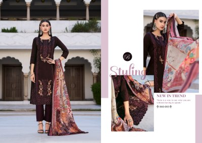 Zarqash vol 6 by Belliza Pure Heavy jam embroidered kurti pant with dupatta collection in low rate kurti pant with dupatta Catalogs