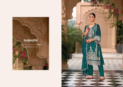Zaveri Anaya 4 Designer Ensemble Embroidered Organza Top  Heavy Silk Bottom And Embroidered Organza Dupatta Wholesale kurtis catalogs