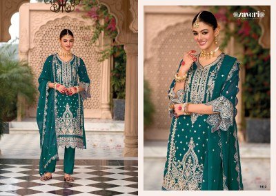 Zaveri Anaya 4 Designer Ensemble Embroidered Organza Top  Heavy Silk Bottom And Embroidered Organza Dupatta Wholesale kurtis catalogs