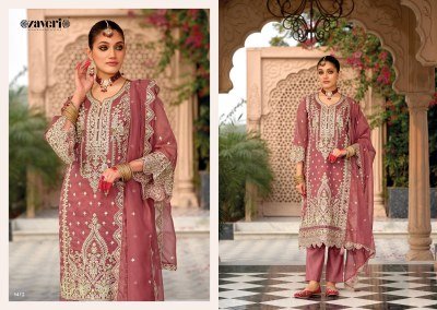 Zaveri Anaya 4 Designer Ensemble Embroidered Organza Top  Heavy Silk Bottom And Embroidered Organza Dupatta Wholesale kurtis catalogs