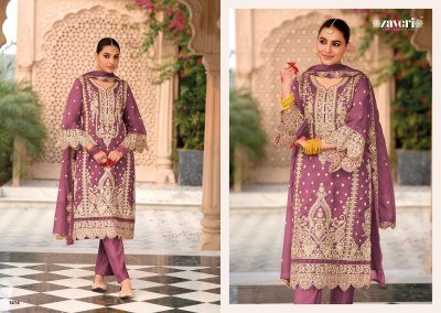 Zaveri Anaya 4 Designer Ensemble Embroidered Organza Top  Heavy Silk Bottom And Embroidered Organza Dupatta Wholesale kurtis catalogs