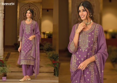 Zaveri Anaya-6 Soft Organza Embroidery Kurti with Heavy Silk Bottom & Dupatta readymade suit catalogs