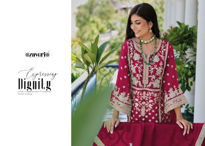 Zaveri Anaya Color Edition Soft Organza Embroidery Work Top with Heavy Silk Bottom and Embroidered Soft Organza Dupatta Wholesale kurtis catalogs