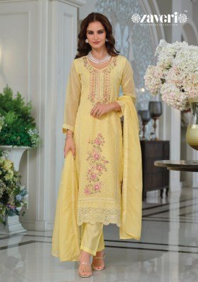Zaveri Raabta Designer Organza Embroidery Top with Silk Bottom And Organza Dupatta Wholesale kurtis catalogs