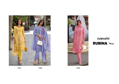Zaveri Rubina Cotton Embroidery Work Readymade Suits wholesale Price   readymade suit catalogs