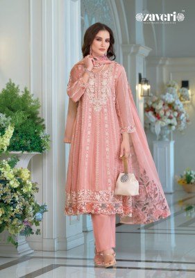 Zaveri Suhana Soft Organza Embroidery Suit Set with  Heavy Silk Bottom And Digital Print Dupatta Wholesale  kurtis catalogs