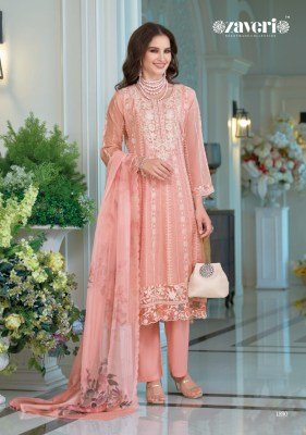 Zaveri Suhana Soft Organza Embroidery Suit Set with  Heavy Silk Bottom And Digital Print Dupatta Wholesale  kurtis catalogs
