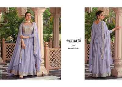 Zaveri Woman Beauty Apshra Georgette Readymade Gown Dress wholesaler  kurtis catalogs