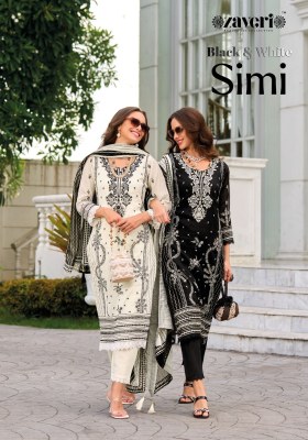 Zaveri by Black and white heavy organza with embroidered readymade suit catalogue at low rate Zaveri  women beauty 