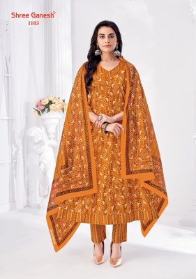Zeenat vol 1 by Shree Ganesh handwork cotton dress material catalogue at affordable rate fancy Anarkali suit catalogs