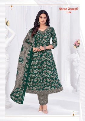 Zeenat vol 1 by Shree Ganesh handwork cotton dress material catalogue at affordable rate fancy Anarkali suit catalogs
