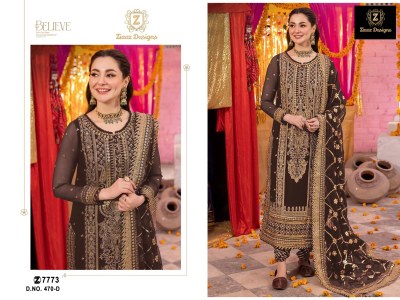 Ziaaz by believe designe no 470 heavy georgette embroidered Pakistani suit catalogue pakistani suit catalogs