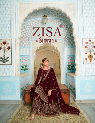 Zisa by simran premium georgette embroidered sequence designer sharara suit catalog at wholesale price  Amavi