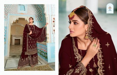 Zisa by simran premium georgette embroidered sequence designer sharara suit catalog at wholesale price  readymade suit catalogs