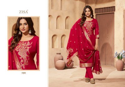 Zisha Saiyaara Pure Taby Silk Jacquard Dress Material with Dupatta dress material catalogs