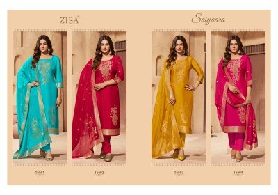 Zisha Saiyaara Pure Taby Silk Jacquard Dress Material with Dupatta dress material catalogs