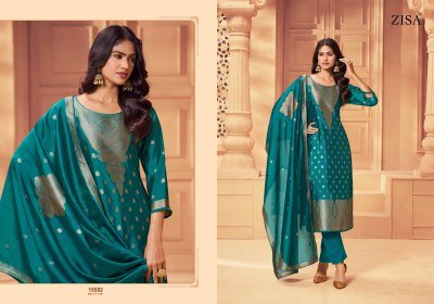 Zisha Zisa Silky Vol-6 Bamberg Silk Jacquard Dress Material dress material catalogs