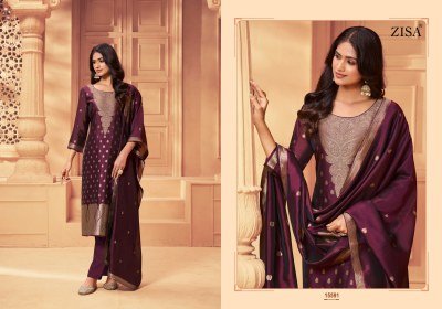 Zisha Zisa Silky Vol-6 Bamberg Silk Jacquard Dress Material dress material catalogs