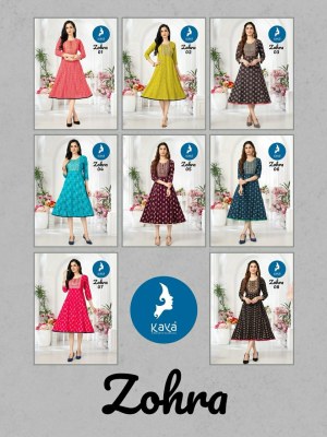 Zohra by Kaya reyon Printed foil printed Fancy Kurti Catalogue at affordable rate kurtis catalogs
