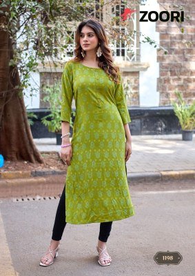 Zoori Akshara Vol 33 Rayon Embroidered Kurti Set (S–3XL) kurtis catalogs