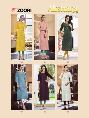 Zoori present Akshara vol 21 reyon printed kurti catalogue at wholesale price kurtis catalogs