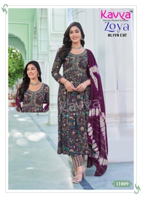 Zoya vol 11 by Kavya Premium heavy quality foil printed Aliya cut sui catalogue at affordable rate readymade suit catalogs