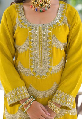 Zuhaira by Afsana Chinon Mirro work fancy sharara suit catalogue at low price fancy sharara suit Catalogs