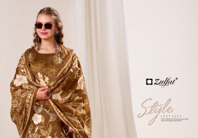 Zulfat Latifa Pure Jam Cotton Satin Suit with Heavy Handwork And Mal Mal Dupatta Wholesale Collection dress material catalogs