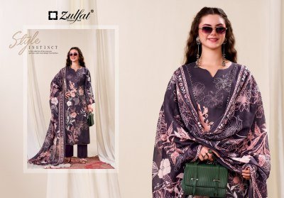 Zulfat Latifa Pure Jam Cotton Satin Suit with Heavy Handwork And Mal Mal Dupatta Wholesale Collection dress material catalogs
