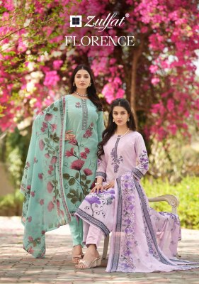 Zulfat by Florance cotton printed exclusive designer unstitched dress material catalogue  