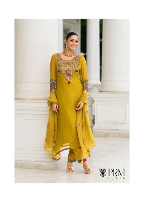  PRM India Leana Collection Orgenza Crash Suit with Embroidery And Handwork  Premium Ethnic Wear Wholesale kurtis catalogs