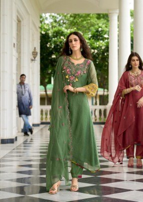  PRM India Leana Collection Orgenza Crash Suit with Embroidery And Handwork  Premium Ethnic Wear Wholesale kurtis catalogs