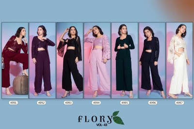 amavi by Flory vol 43 New Exclusive Stitched Ethnic Co-Ords Set Collection at wsholesale price western wear catalogs