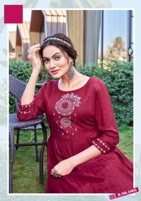 amavi by morni vol 1 heavy reyon nayra cut kurti with fancy work catalog at wholesale price kurtis catalogs