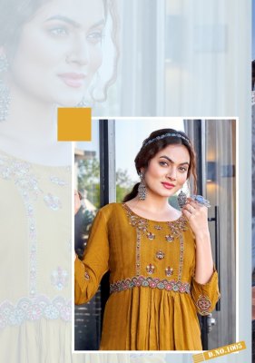 amavi by morni vol 1 heavy reyon nayra cut kurti with fancy work catalog at wholesale price kurtis catalogs