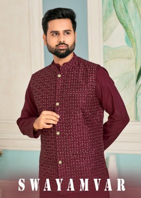 amavi by swayamvar heavy banglori silk kurta polo pant and koti with heavy embroidery sequence work both side at wholesale rate Amavi