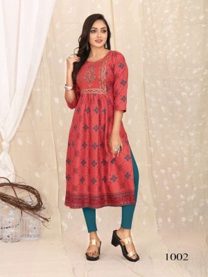 amavi new launch nayra cut rayon dibby foil printed kurti designer wholesaler and exporter in India  kurtis catalogs