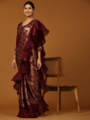 Amoha Saree presenting designe no 101110 pure organza printed saree with full sleeve blouse catalogue sarees catalogs