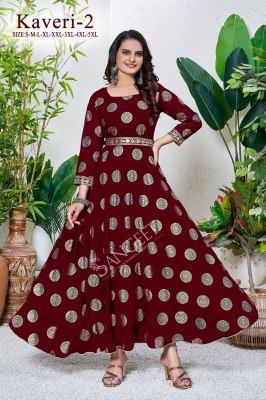 amavi presenting kaveri vol 2 fox georgette foil gold printed kurti with sequence work at wholesale price Amavi