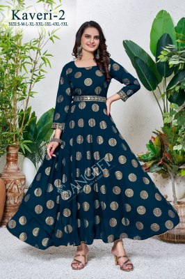 amavi presenting kaveri vol 2 fox georgette foil gold printed kurti with sequence work at wholesale price kurtis catalogs