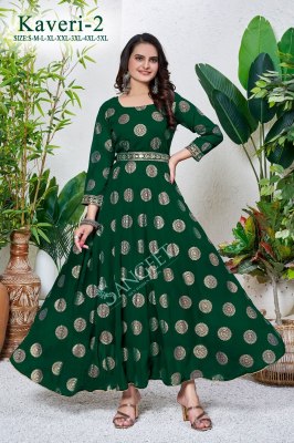 amavi presenting kaveri vol 2 fox georgette foil gold printed kurti with sequence work at wholesale price kurtis catalogs