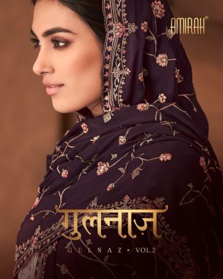 amirah by gulnaz vol 2 fantastic collection of embroidered dupatta with plain suit and pant catalog at wholesale price Amavi