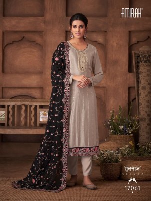 amirah by gulnaz vol 2 fantastic collection of embroidered dupatta with plain suit and pant catalog at wholesale price readymade suit catalogs
