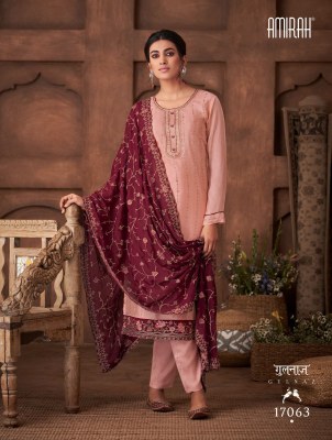 amirah by gulnaz vol 2 fantastic collection of embroidered dupatta with plain suit and pant catalog at wholesale price readymade suit catalogs