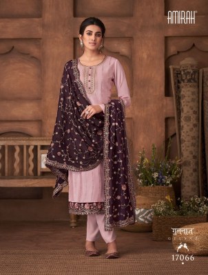 amirah by gulnaz vol 2 fantastic collection of embroidered dupatta with plain suit and pant catalog at wholesale price readymade suit catalogs