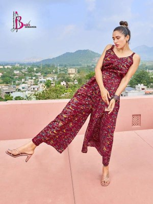 bhavi designer new launch jump suits vol 1 Printed Modal Silk jumpsuits style dress wholesale   kurtis catalogs